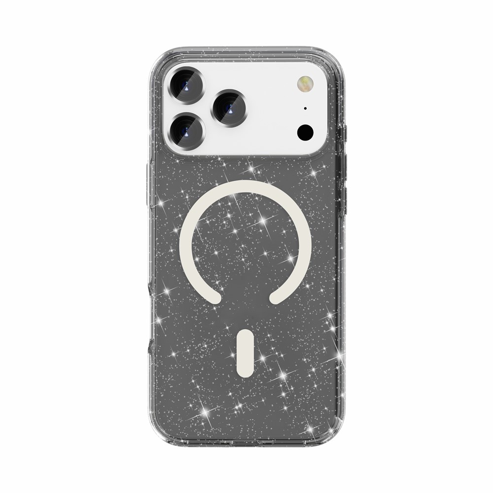 Powder gélový obal s pevným chrbtom a MagSafe na mobil iPhone 18 Pro Max/17 Pro Max - čierny