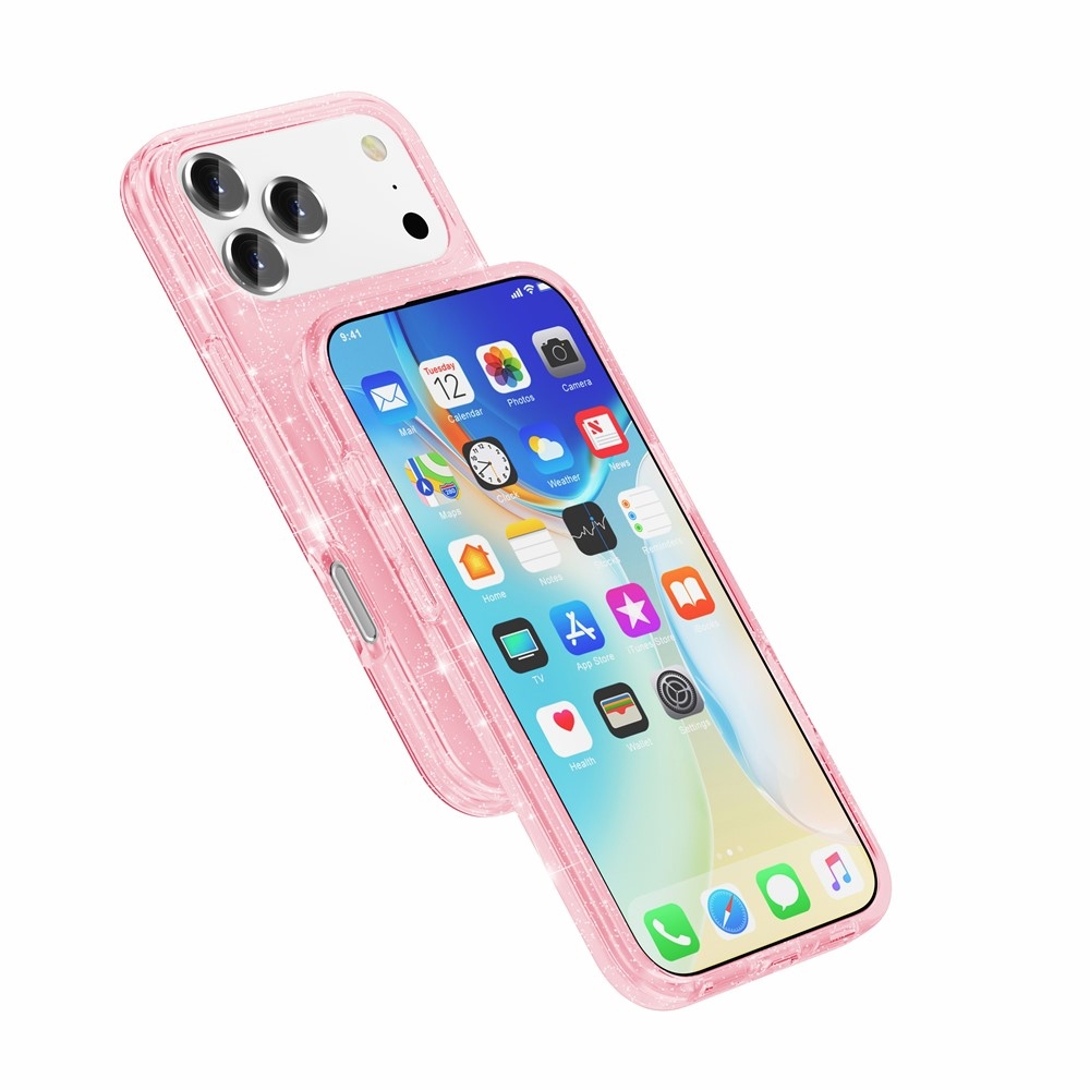 Powder gélový obal s pevným chrbtom a MagSafe na mobil iPhone 18 Pro Max/17 Pro Max - ružový