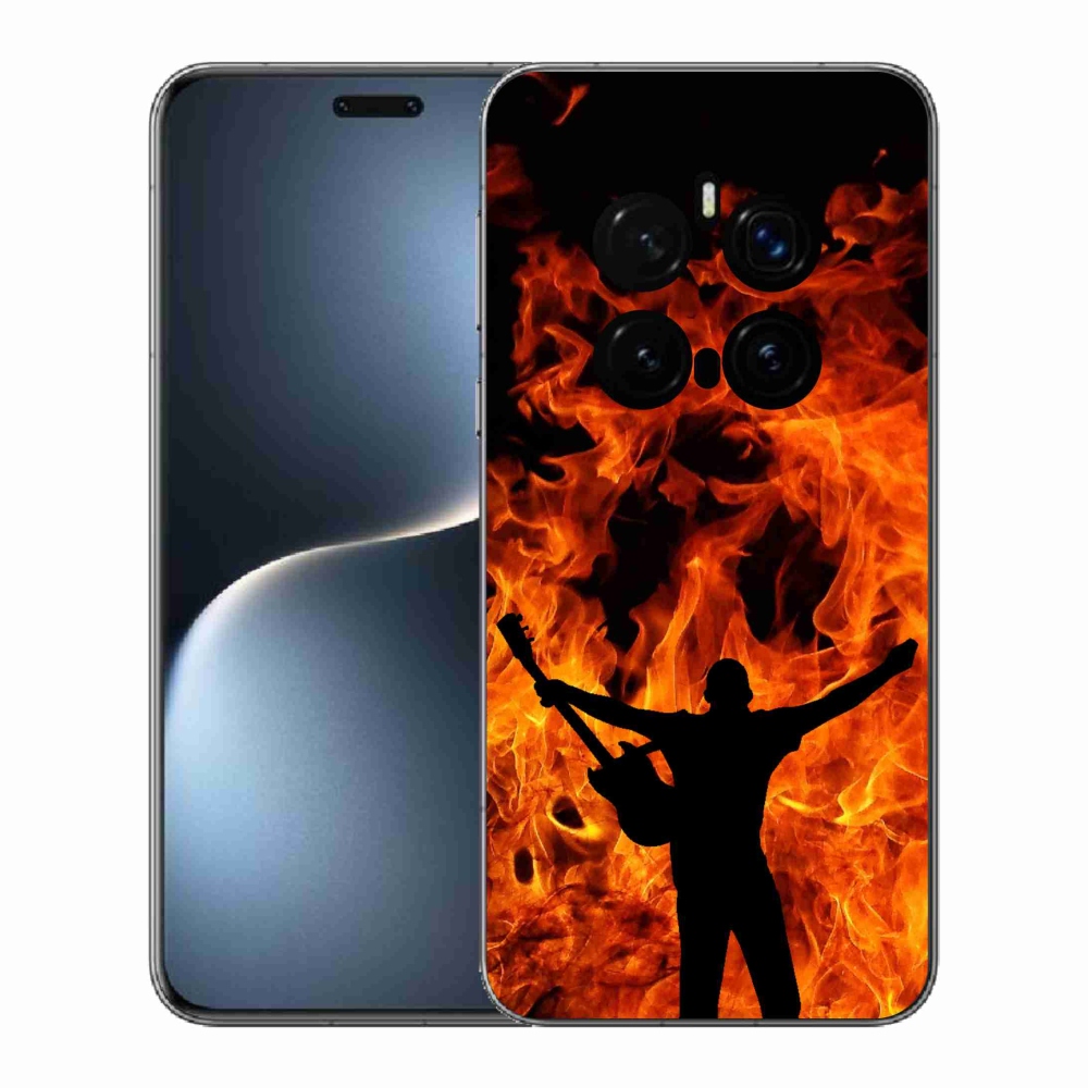 Gélový kryt mmCase na Honor Magic 7 Pro 5G - muzikant a oheň