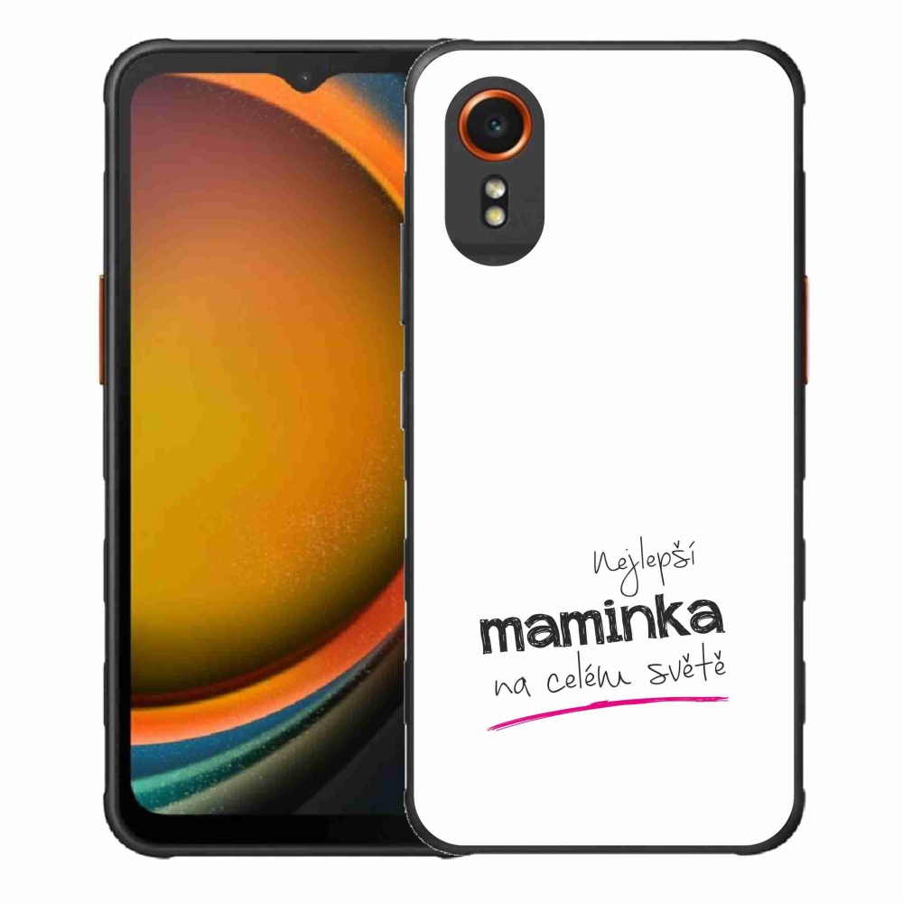 Gélový kryt mmCase na Samsung Galaxy Xcover 7 - najlepšia mamička 4 biele pozadie