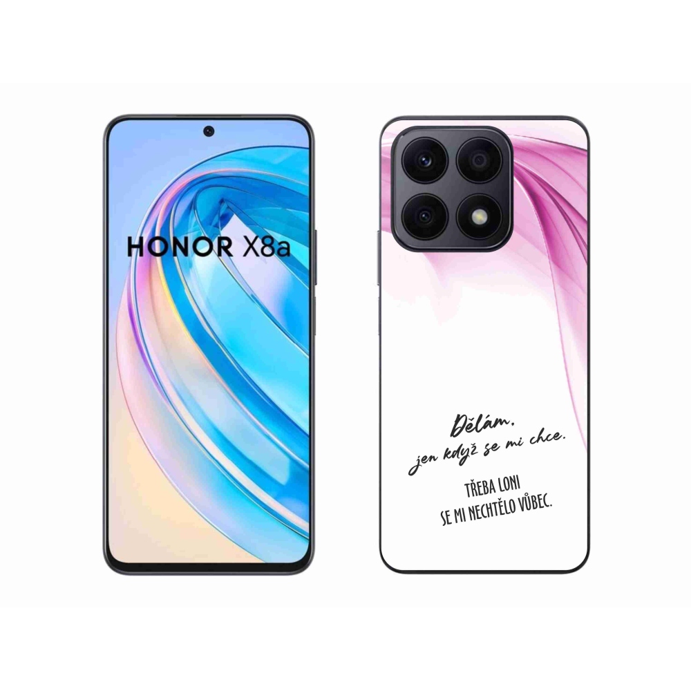 Gélový kryt mmCase na Honor X8a - vtipný text 12 biele pozadie