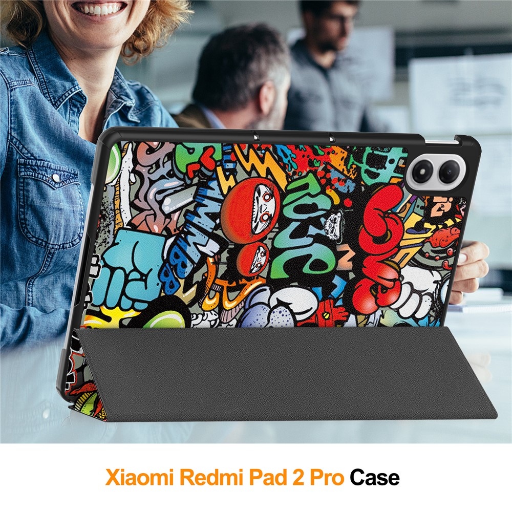 Print chytré zatváracie púzdro na Xiaomi Redmi Pad 2 Pro - graffiti