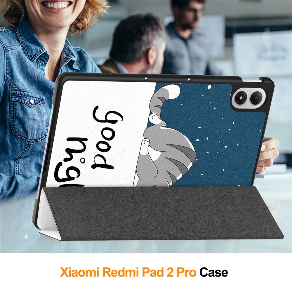 Print chytré zatváracie púzdro na Xiaomi Redmi Pad 2 Pro - mačka