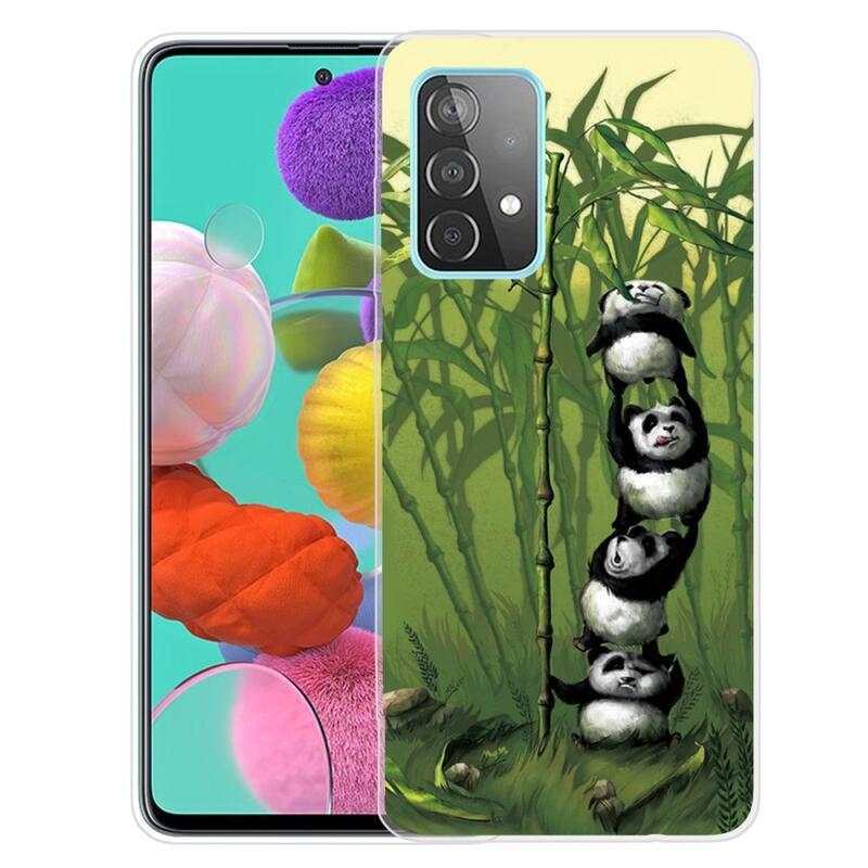 Print gélový obal na mobil Samsung Galaxy A53 5G - pandy pri bambuse