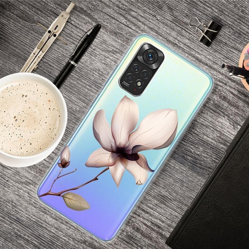 Print gélový obal na mobil Xiaomi Redmi Note 11 4G/Note 11S 4G - ružový kvet