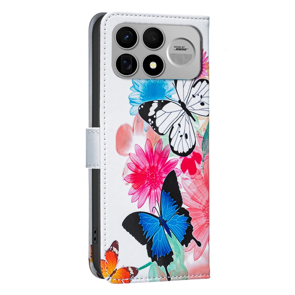 Print knižkové púzdro na mobil Xiaomi Poco F9 Ultra/F8 Ultra 5G - farební motýle