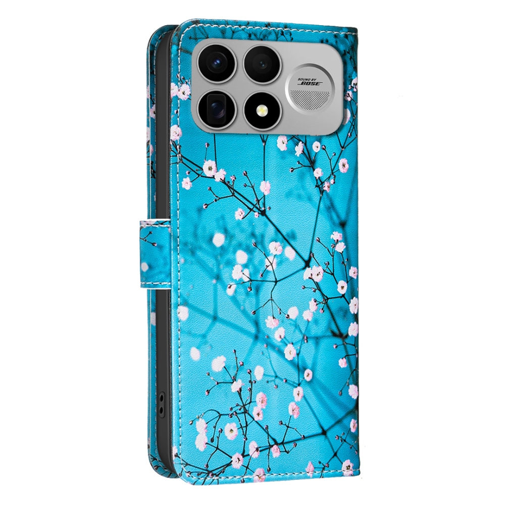 Print knižkové púzdro na mobil Xiaomi Poco F9 Ultra/F8 Ultra 5G - kvety na strome