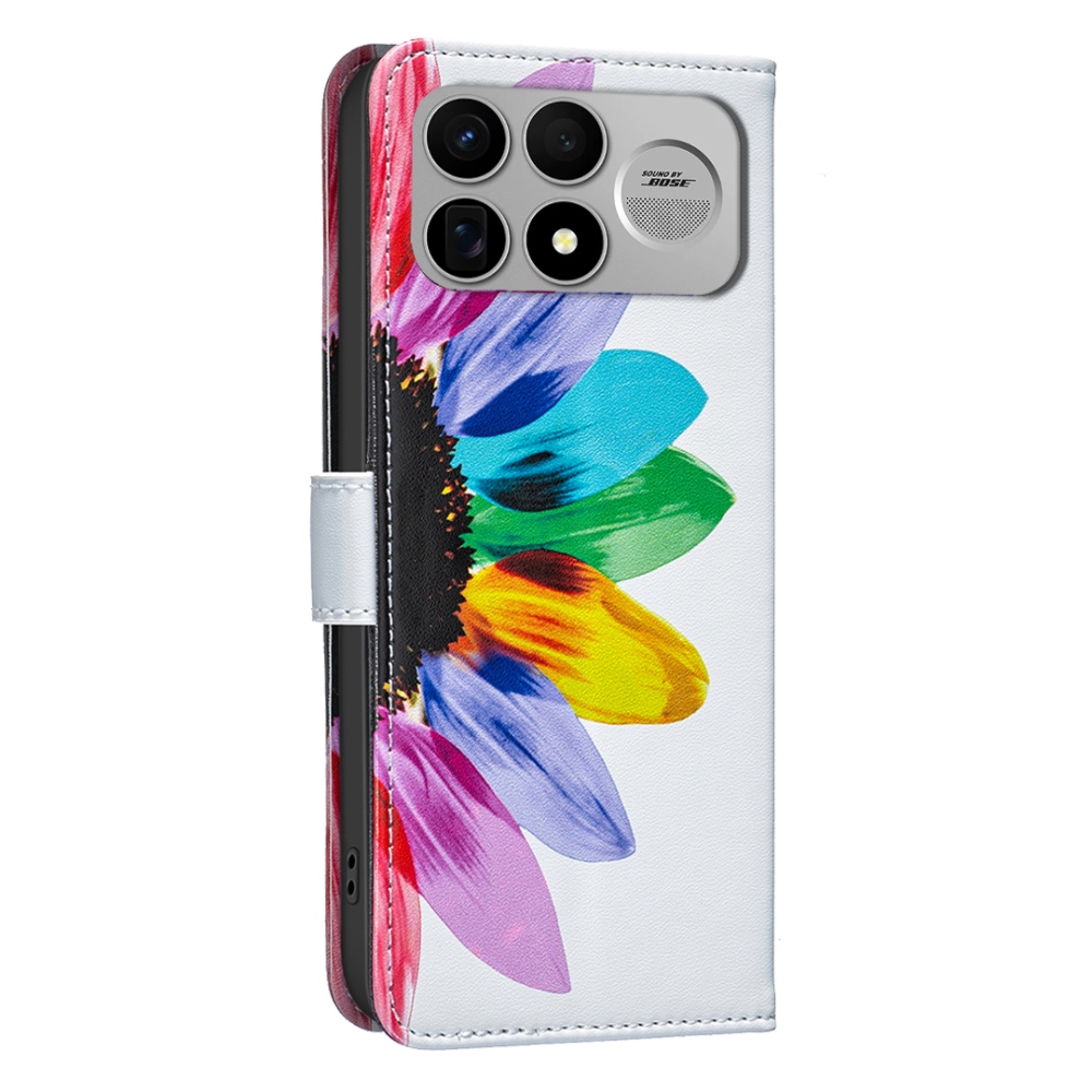 Print knižkové púzdro na mobil Xiaomi Poco F9 Ultra/F8 Ultra 5G - okvetné lístky