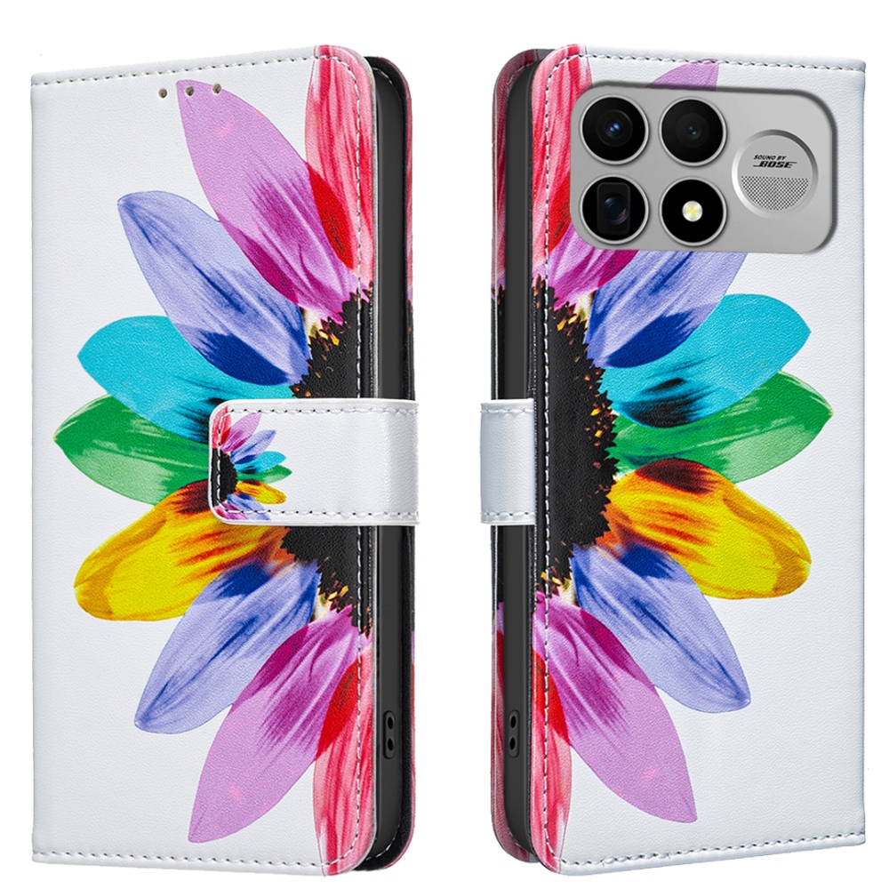 Print knižkové púzdro na mobil Xiaomi Poco F9 Ultra/F8 Ultra 5G - okvetné lístky