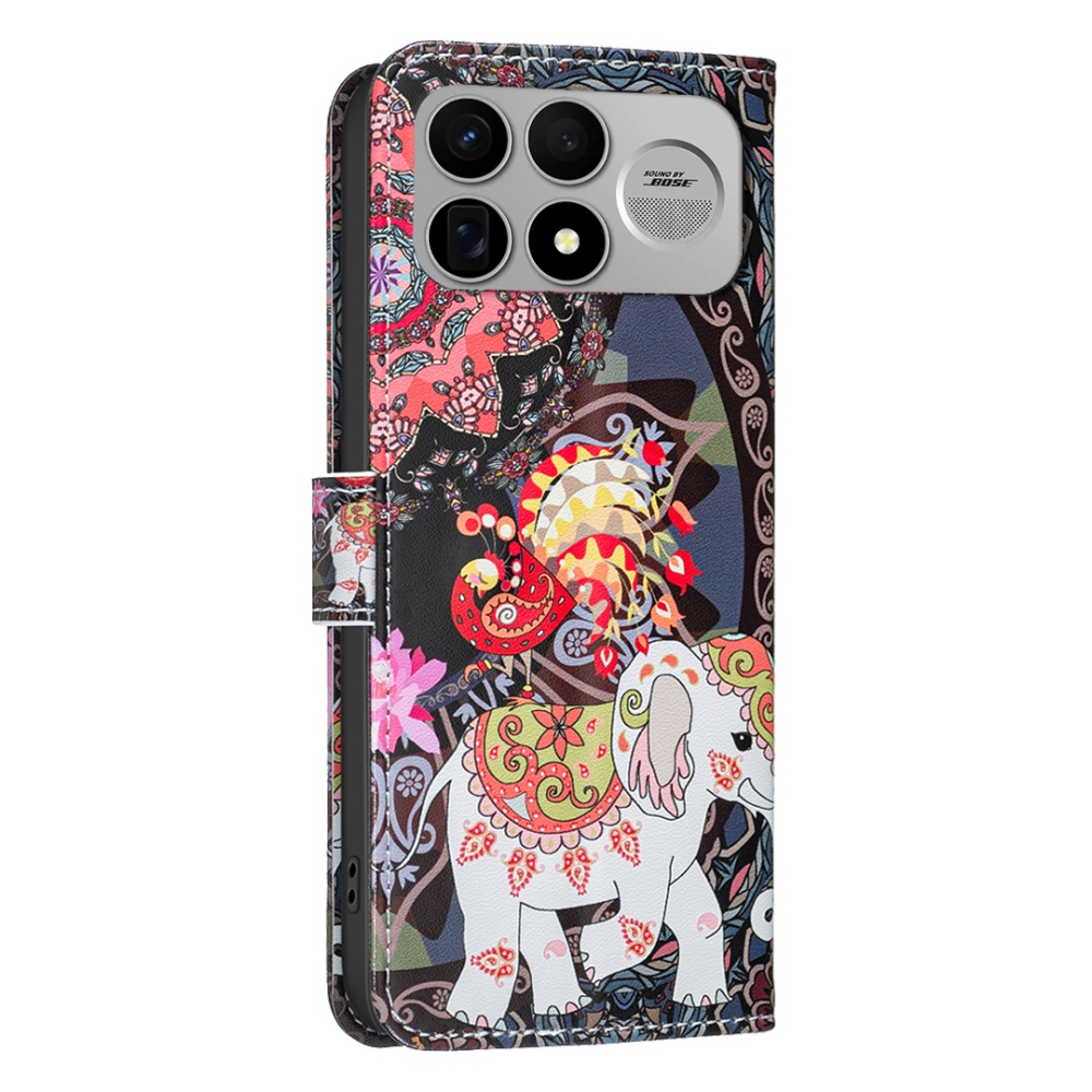 Print knižkové púzdro na mobil Xiaomi Poco F9 Ultra/F8 Ultra 5G - slon