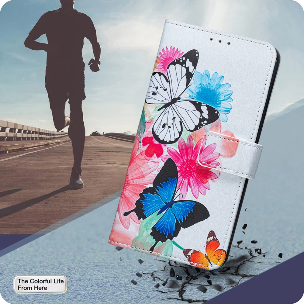 Print knižkové púzdro na mobil Xiaomi Redmi 17 4G/5G - farební motýle