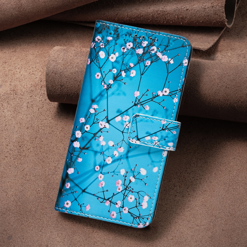 Print knižkové púzdro na mobil Xiaomi Redmi 17 4G/5G - kvety na strome