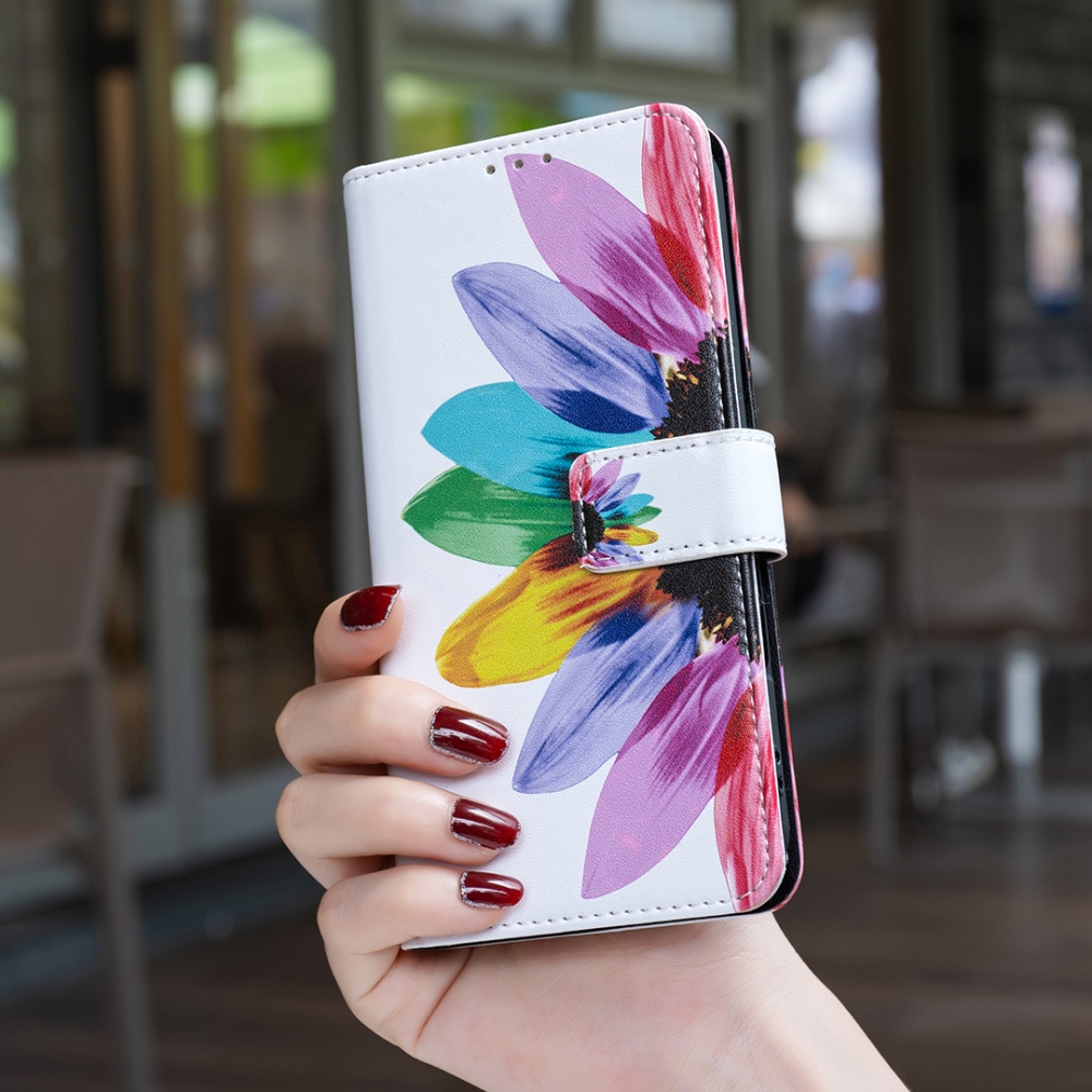 Print knižkové púzdro na mobil Xiaomi Redmi 17 4G/5G - okvetné lístky