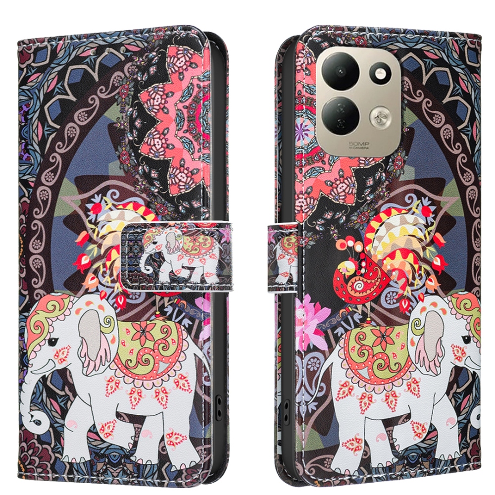 Print knižkové púzdro na mobil Xiaomi Redmi 17 4G/5G - slon