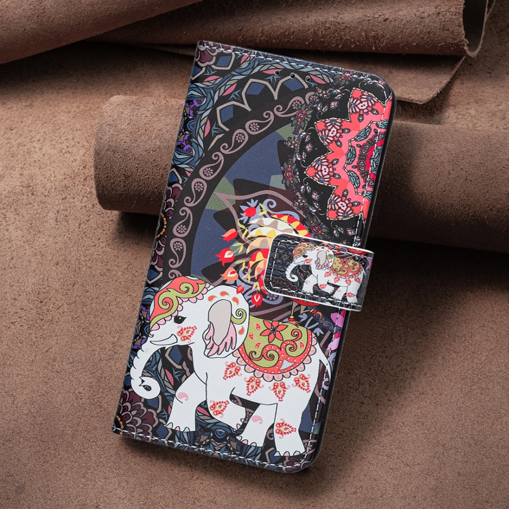 Print knižkové púzdro na mobil Xiaomi Redmi 17 4G/5G - slon