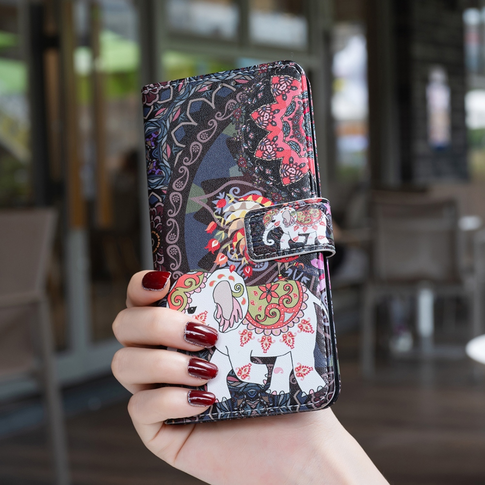 Print knižkové púzdro na mobil Xiaomi Redmi 17 4G/5G - slon