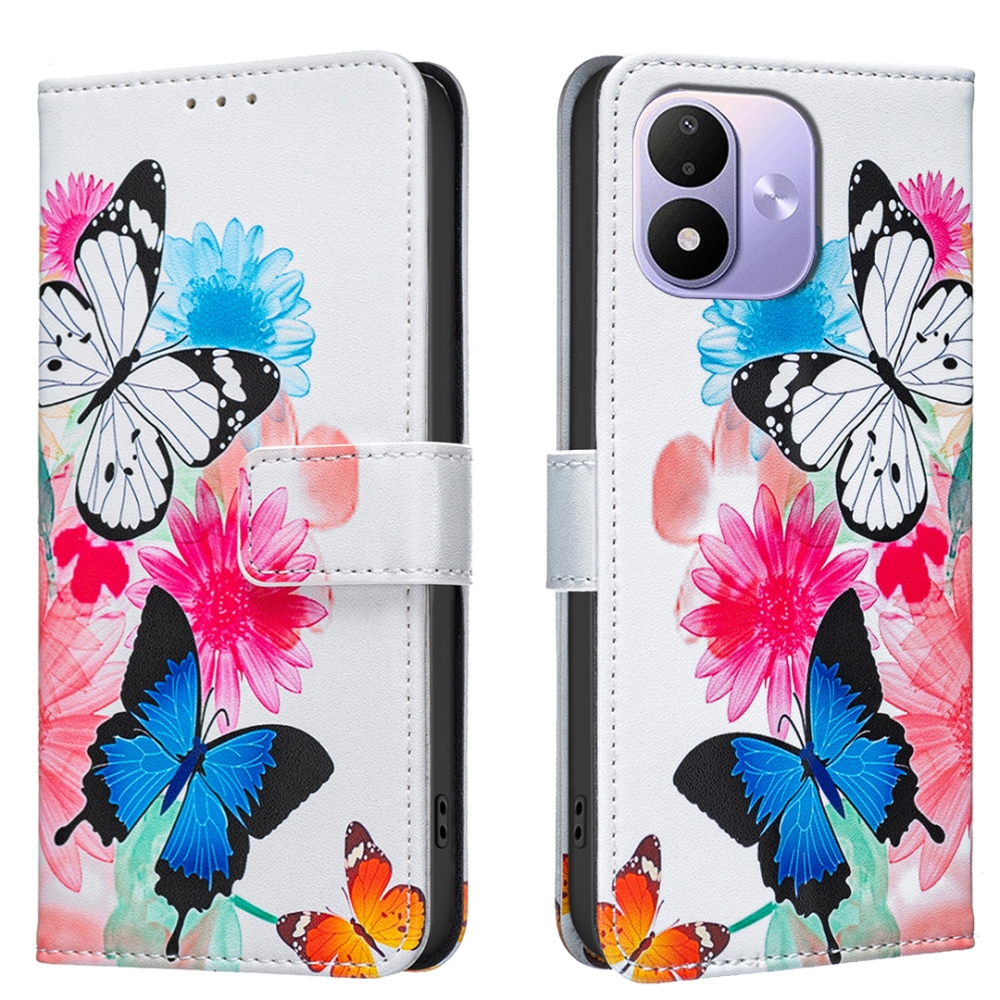 Print knižkové púzdro na mobil Xiaomi Redmi Note 17 4G/5G - farební motýle