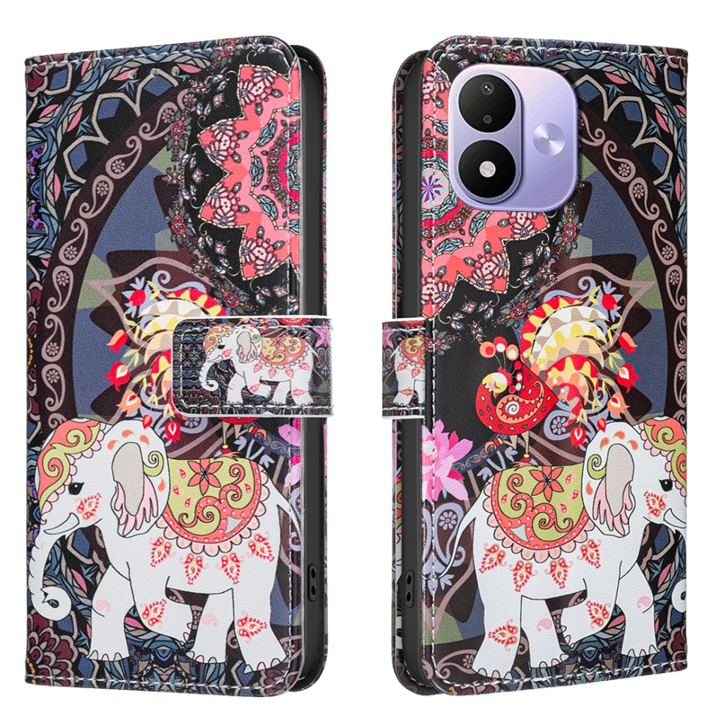 Print knižkové púzdro na mobil Xiaomi Redmi Note 17 4G/5G - slon