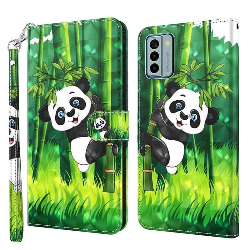 Print knižkové puzdro na Nokia G22 - panda na bambuse