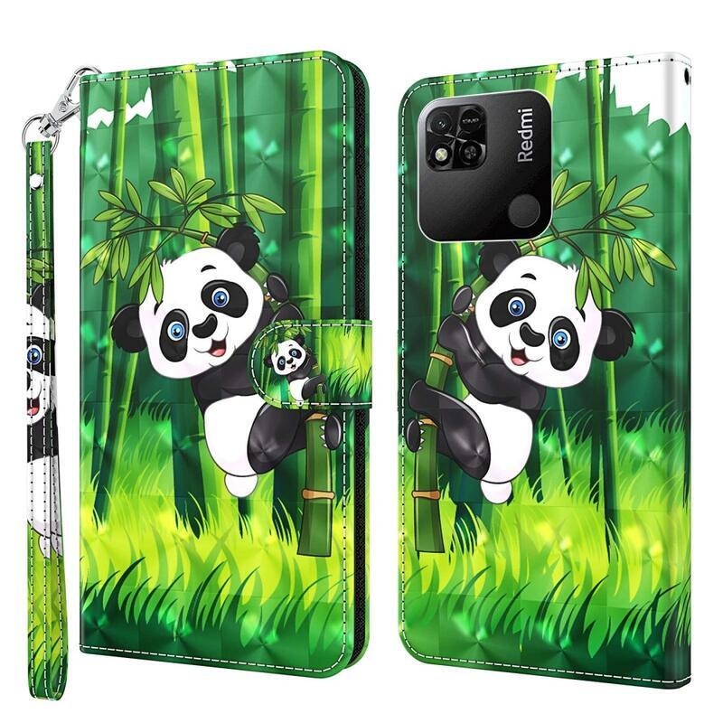 Print knižkové puzdro na Xiaomi Redmi 10A - panda na bambuse