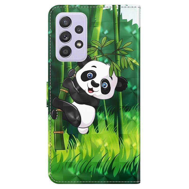 Print peňaženkové púzdro na mobil Samsung Galaxy A23 4G/5G - panda na bambuse