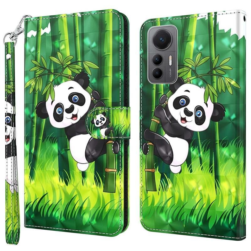 Print peňaženkové púzdro na mobil Xiaomi 12 Lite - panda na bambuse