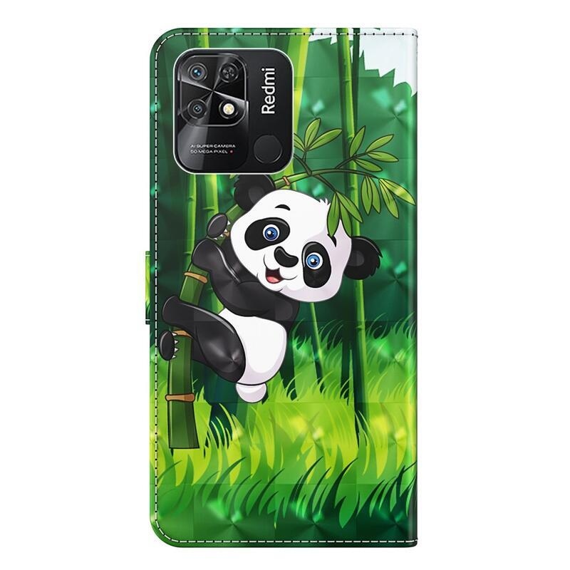 Print peňaženkové púzdro na mobil Xiaomi Redmi 10C - panda na bambuse