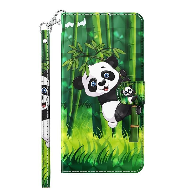 Print peňaženkové púzdro na mobil Xiaomi Redmi 10C - panda na bambuse