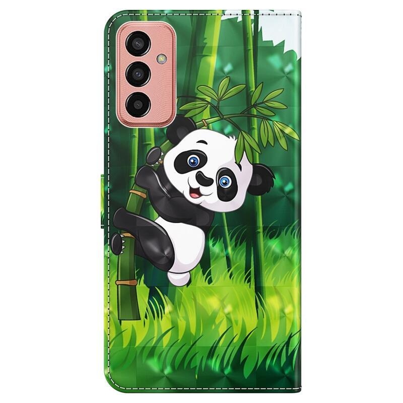 Print peňaženkové puzdro na Samsung Galaxy M13 - panda na bambuse