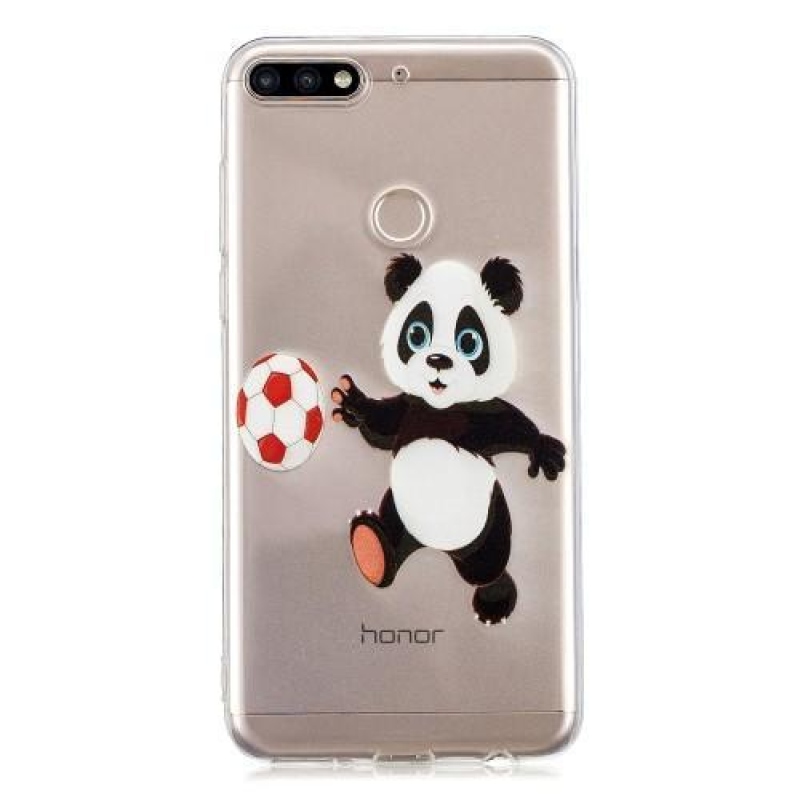 Print silikónový obal na Honor 7C a Huawei Y7 Prime (2018) - panda s loptou