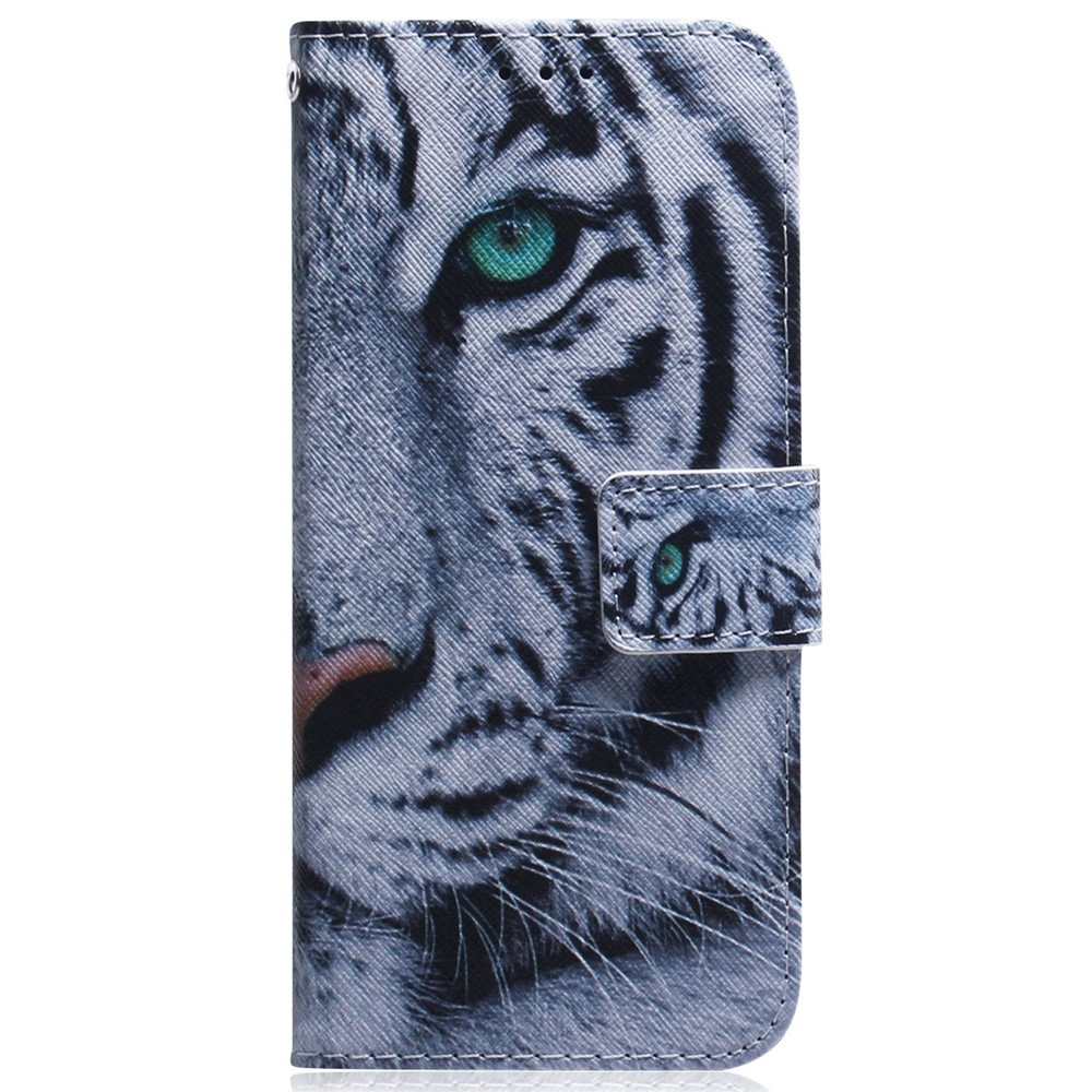 Printy knižkové puzdro na Honor 600 Lite 5G - biely tiger