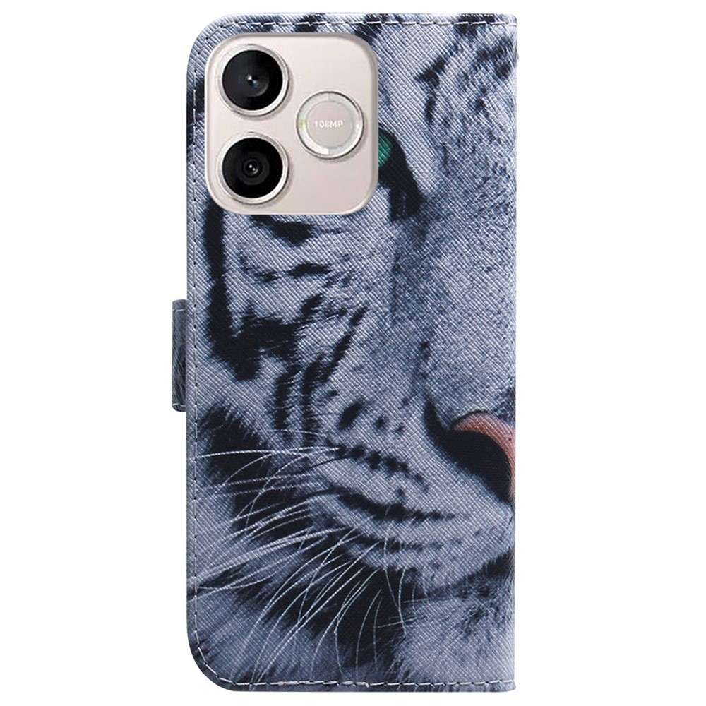 Printy knižkové puzdro na Honor 600 Lite 5G - biely tiger