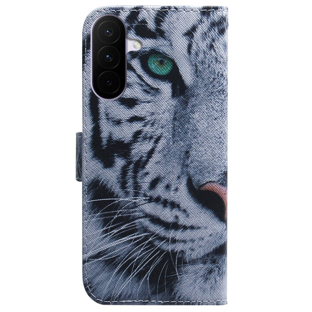 Printy knižkové púzdro na Samsung Galaxy A27 - biely tiger