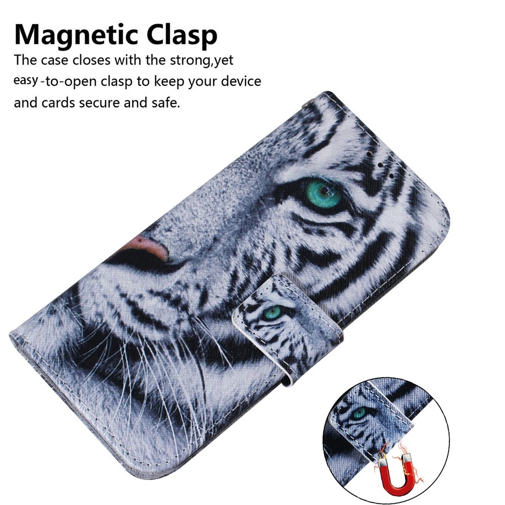 Printy knižkové púzdro na Samsung Galaxy A27 - biely tiger