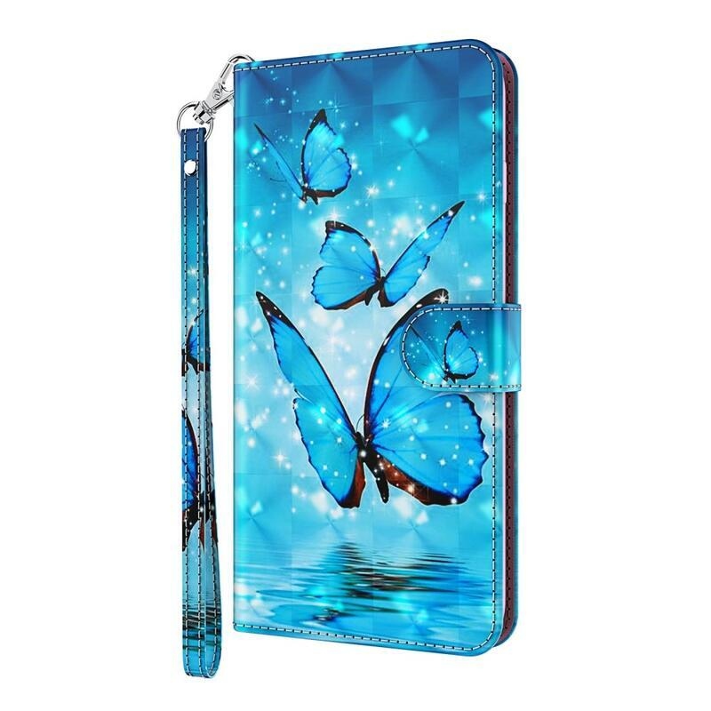 Printy peňaženkové púzdro pre mobil samsung Galaxy A33 5G - modrí motýle