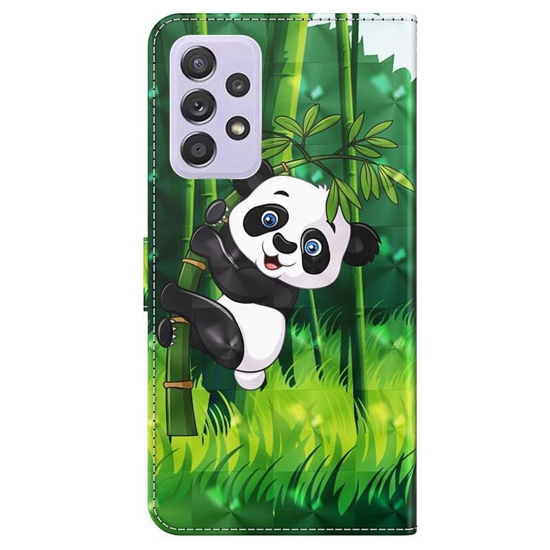 Printy peňaženkové púzdro pre mobil samsung Galaxy A33 5G - panda na bambuse