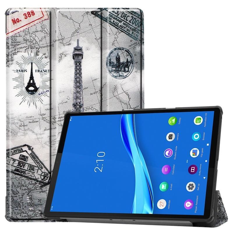 Printy PU kožené puzdro na tablet Lenovo Tab M10 Plus TB-X606F/X/V - Eiffelova veža