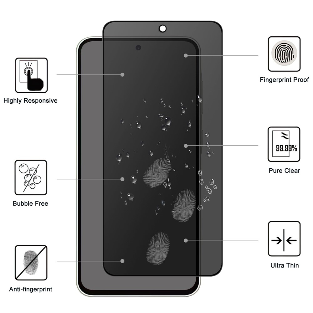 Privacy 2.5D celoplošné tvrdené sklo na Samsung Galaxy A27
