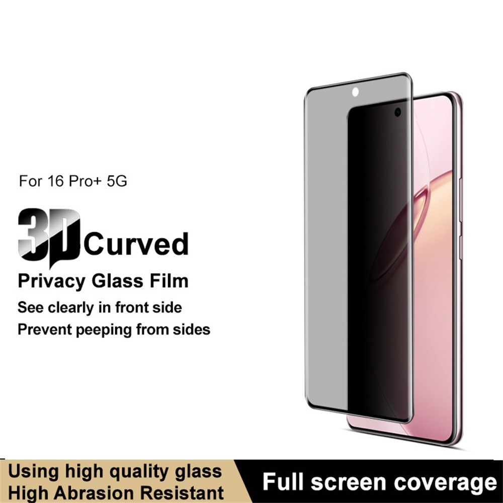 Privacy celoplošné tvrdené sklo (lepidlo iba na hranách) na mobil Realme 16 Pro+ 5G