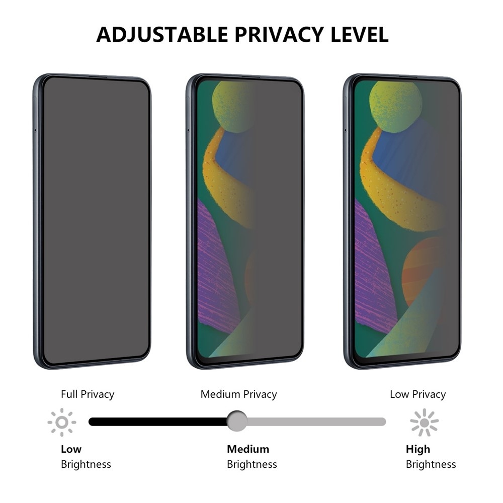 Privacy celoplošné tvrdené sklo (lepidlo iba na hranách) na Motorola Edge 70 Pro 5G/ Edge 70 Fusion