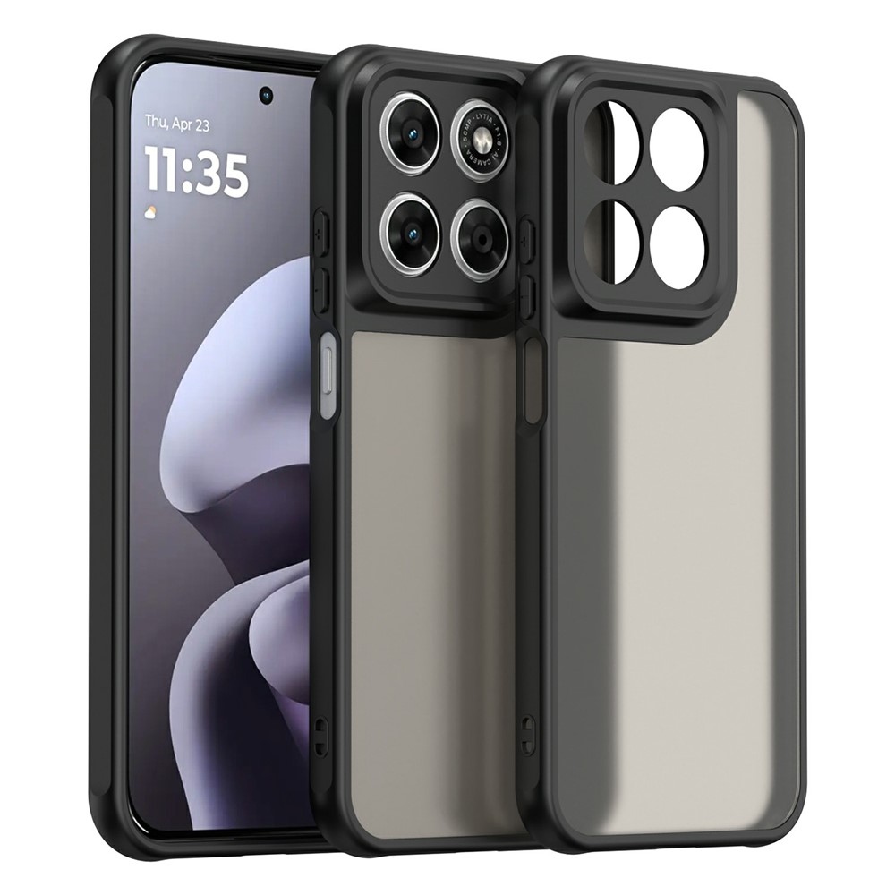 Proof gélový obal s pevným chrbtom na Motorola Moto G87 5G/G77 5G/G67 5G - čierny