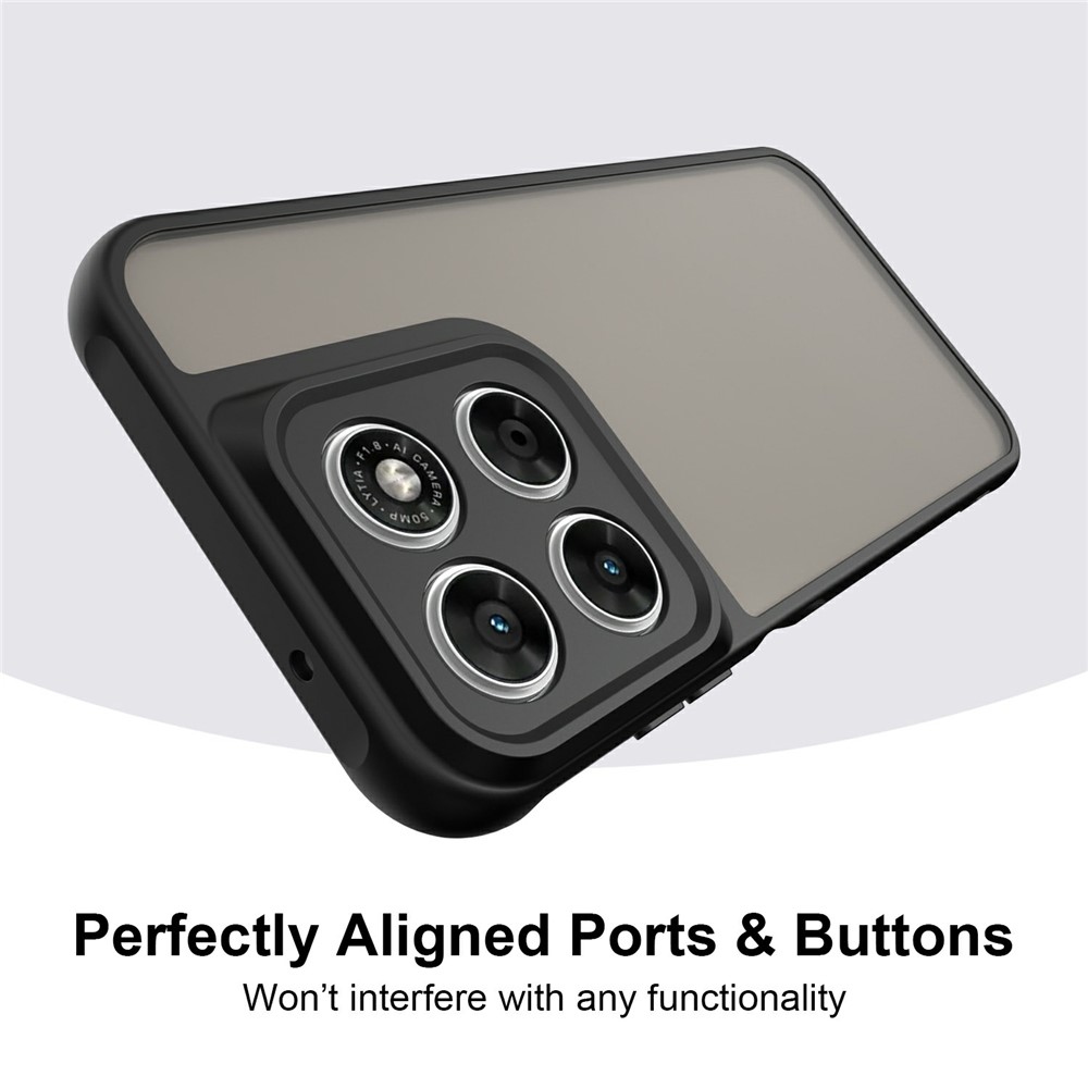 Proof gélový obal s pevným chrbtom na Motorola Moto G87 5G/G77 5G/G67 5G - čierny