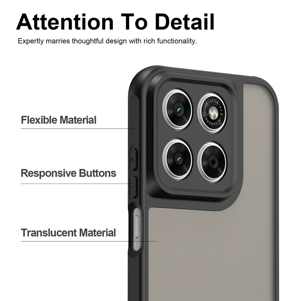 Proof gélový obal s pevným chrbtom na Motorola Moto G87 5G/G77 5G/G67 5G - čierny
