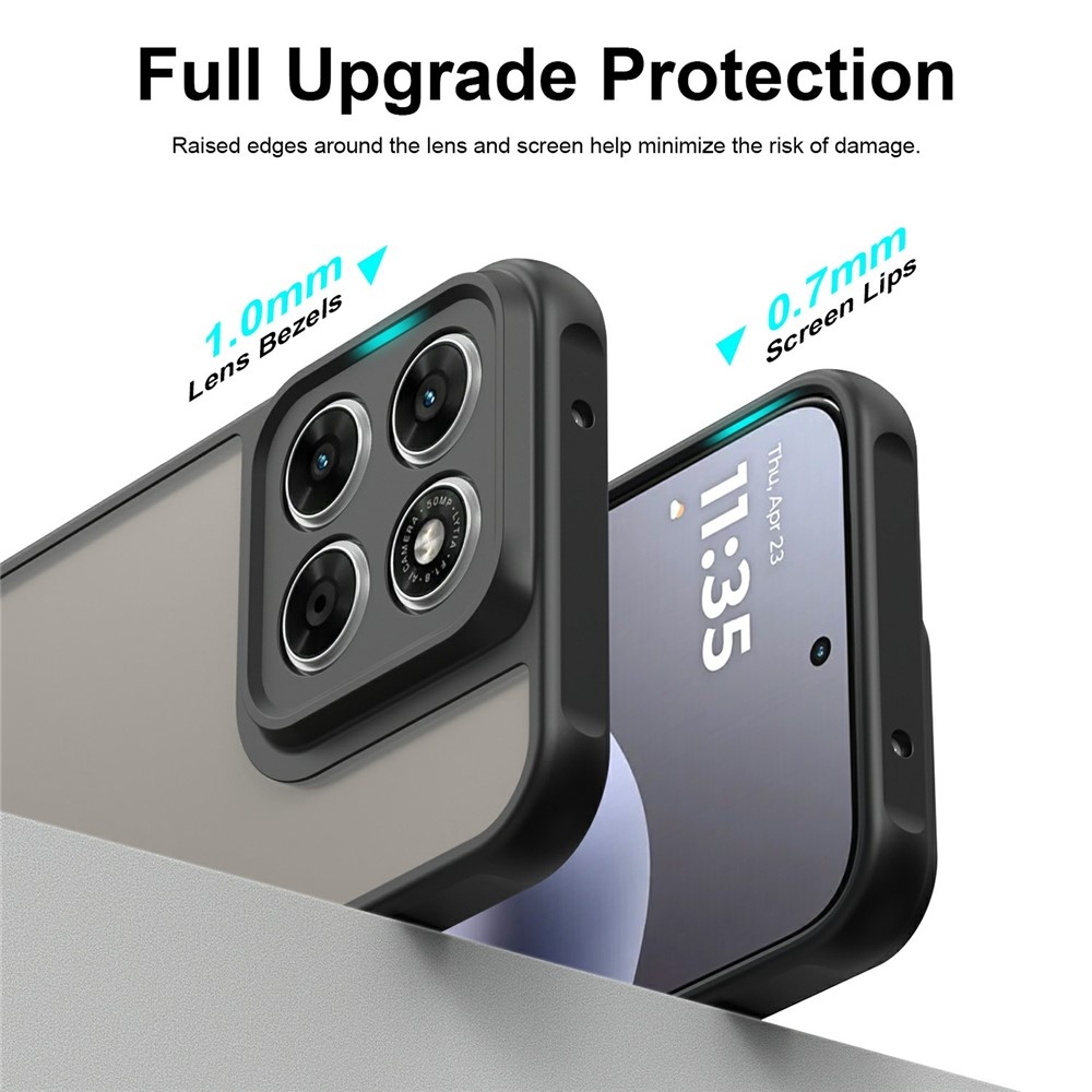 Proof gélový obal s pevným chrbtom na Motorola Moto G87 5G/G77 5G/G67 5G - čierny