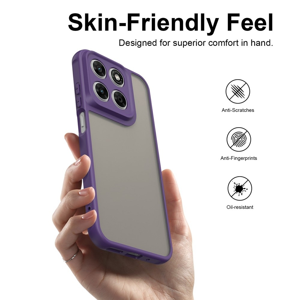 Proof gélový obal s pevným chrbtom na Motorola Moto G87 5G/G77 5G/G67 5G - fialový