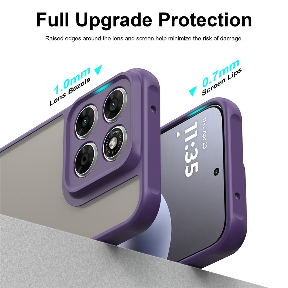 Proof gélový obal s pevným chrbtom na Motorola Moto G87 5G/G77 5G/G67 5G - fialový