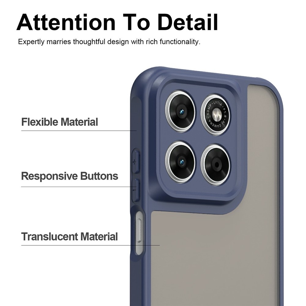 Proof gélový obal s pevným chrbtom na Motorola Moto G87 5G/G77 5G/G67 5G - modrý