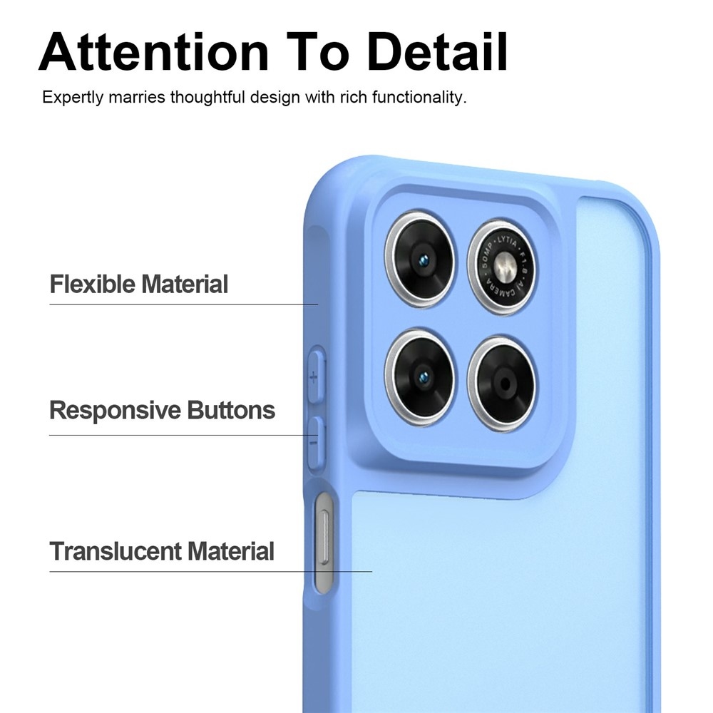 Proof gélový obal s pevným chrbtom na Motorola Moto G87 5G/G77 5G/G67 5G - svetlomodrý