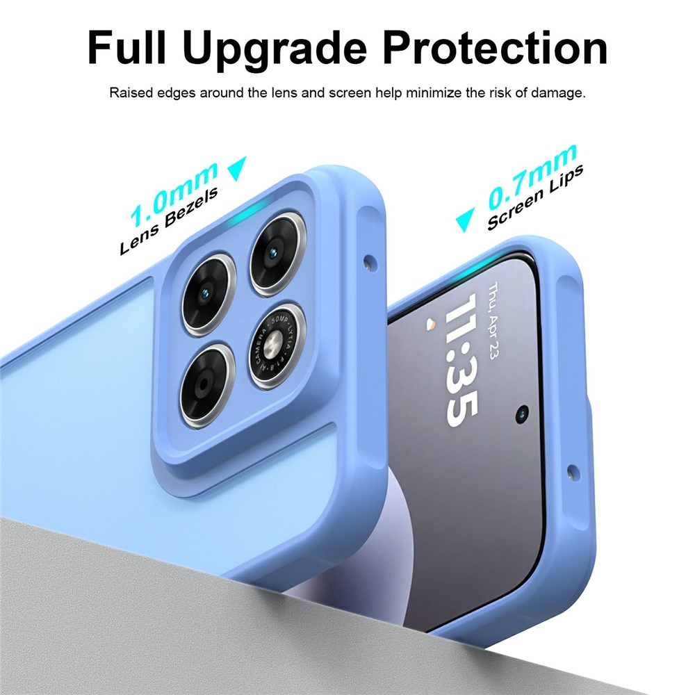 Proof gélový obal s pevným chrbtom na Motorola Moto G87 5G/G77 5G/G67 5G - svetlomodrý