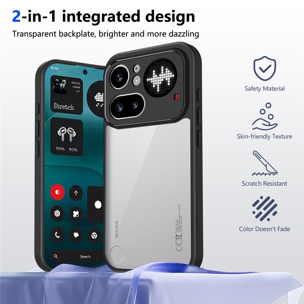 Proof gélový obal s pevným chrbtom na Nothing Phone (4a) Pro - čierny